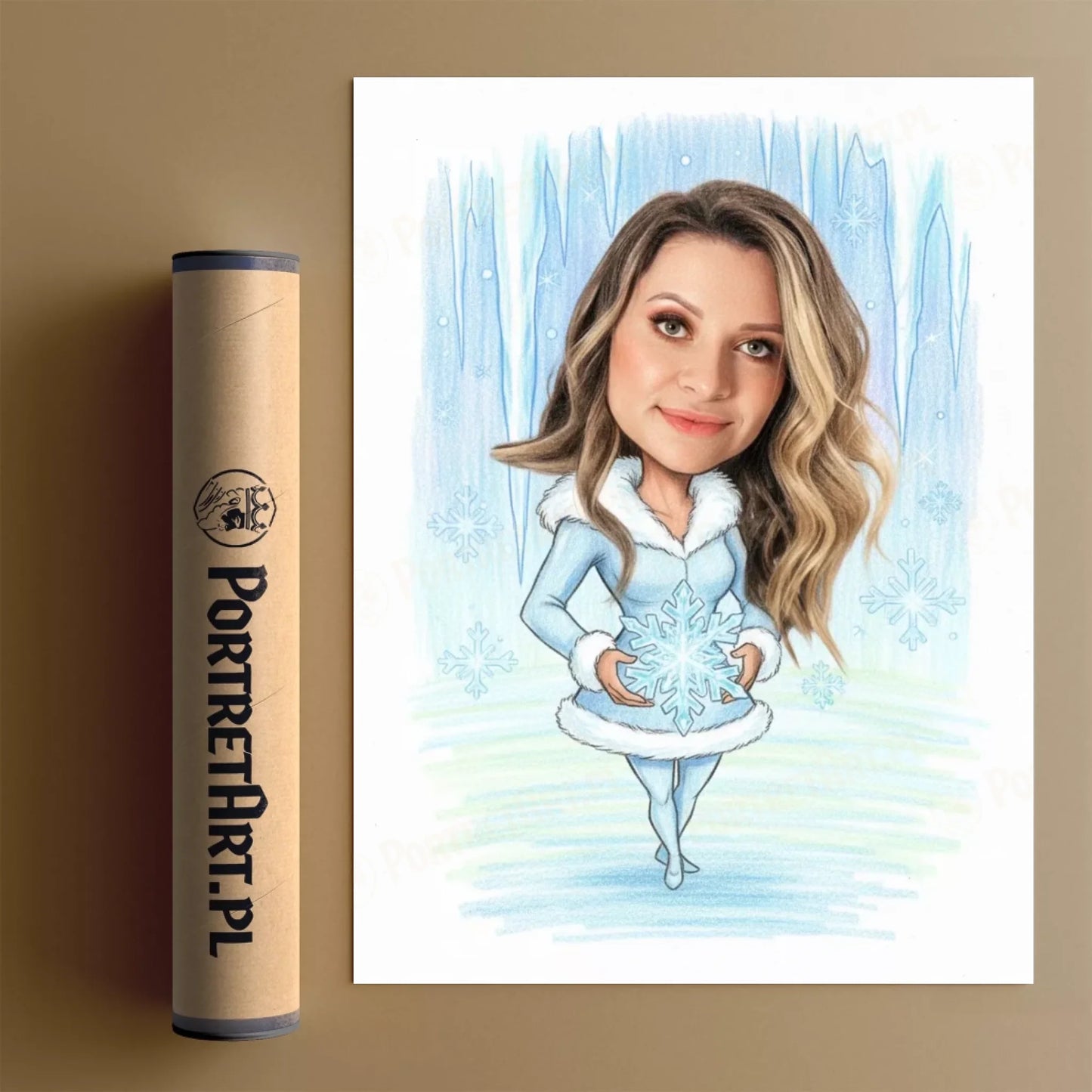 Królowa Śniegu - Karykatura ze zdjęcia