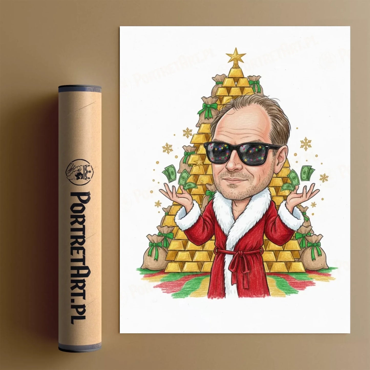 Świąteczna Premia - Karykatura ze zdjęcia