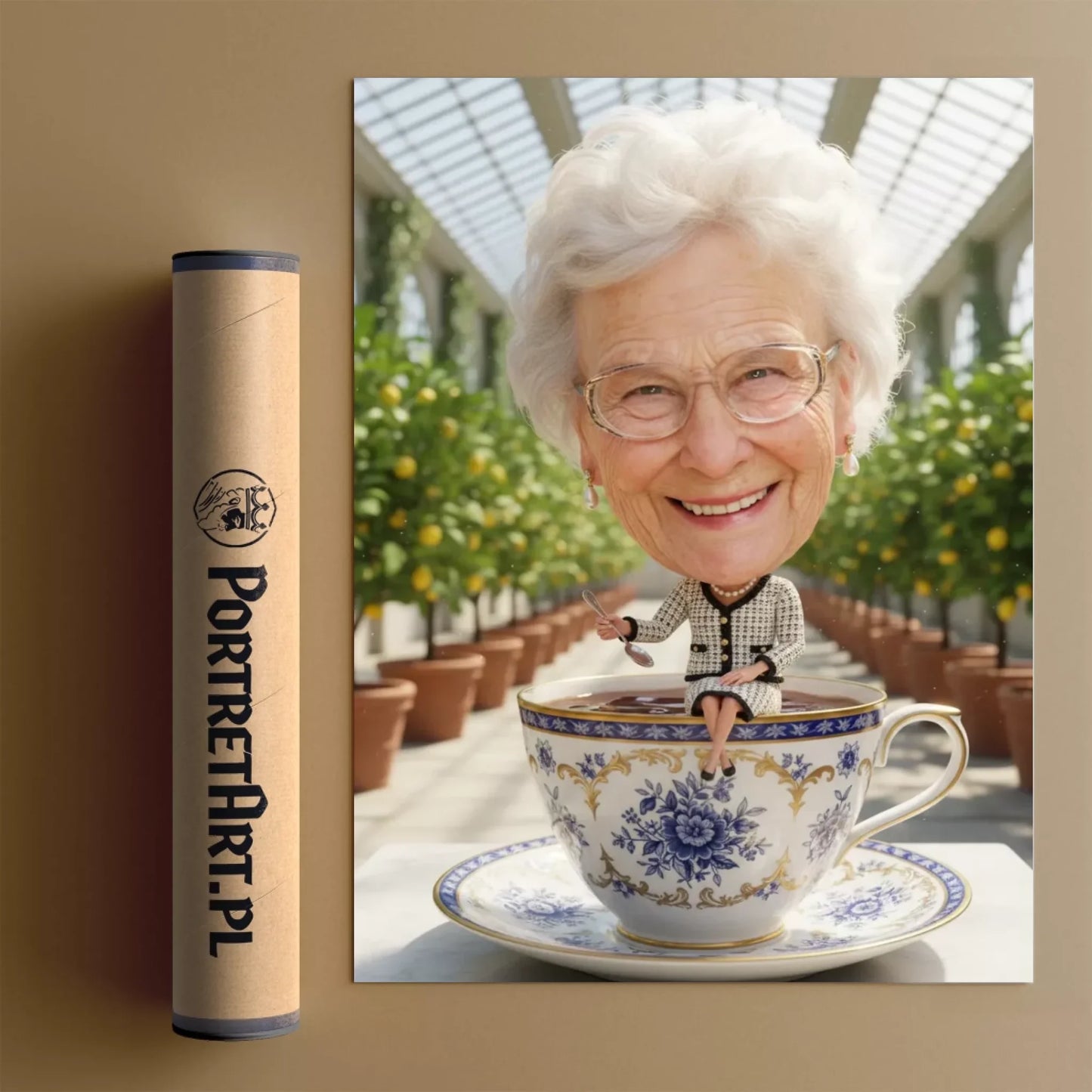 Tea Time - Karykatura ze zdjęcia