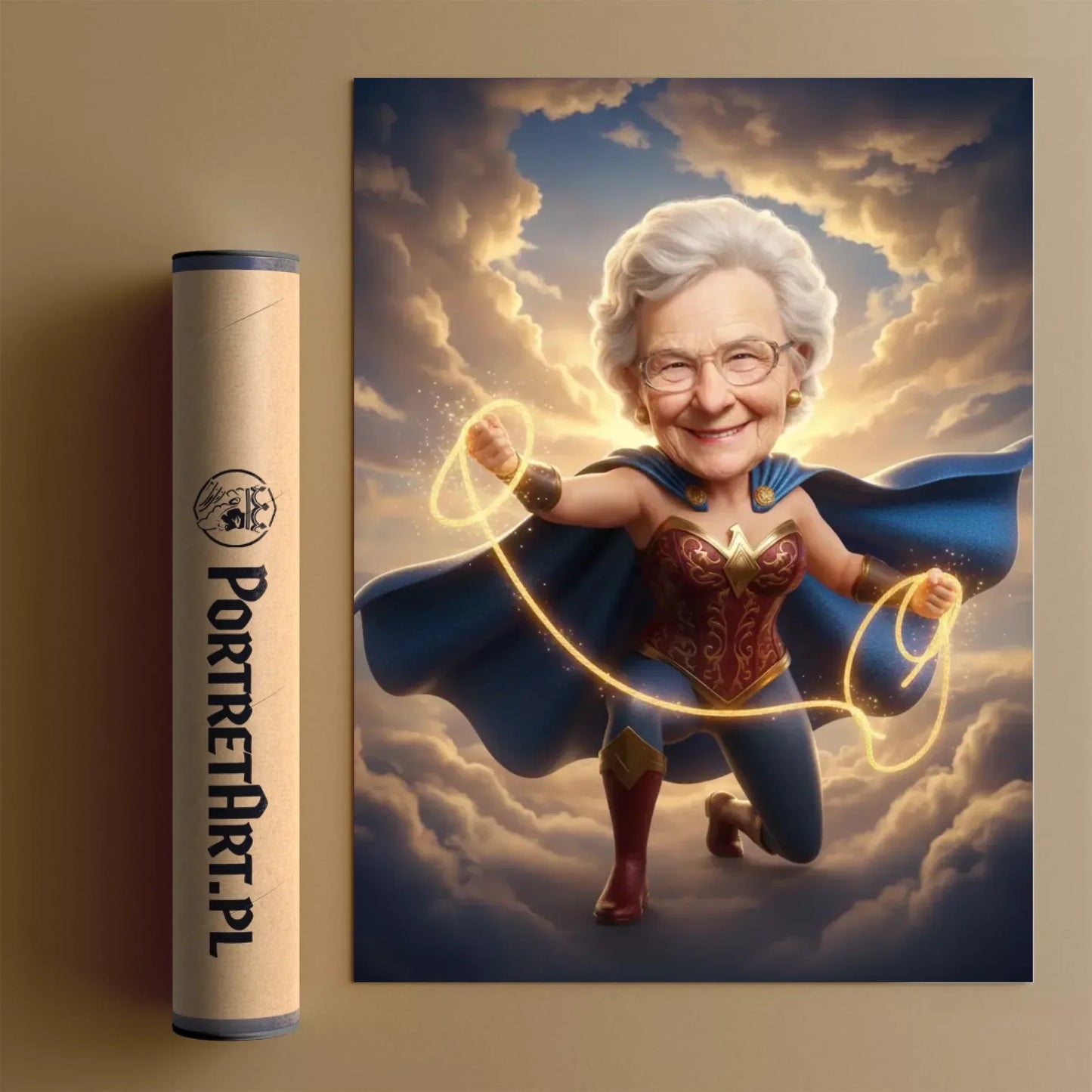 Wonder Babcia - Karykatura ze zdjęcia