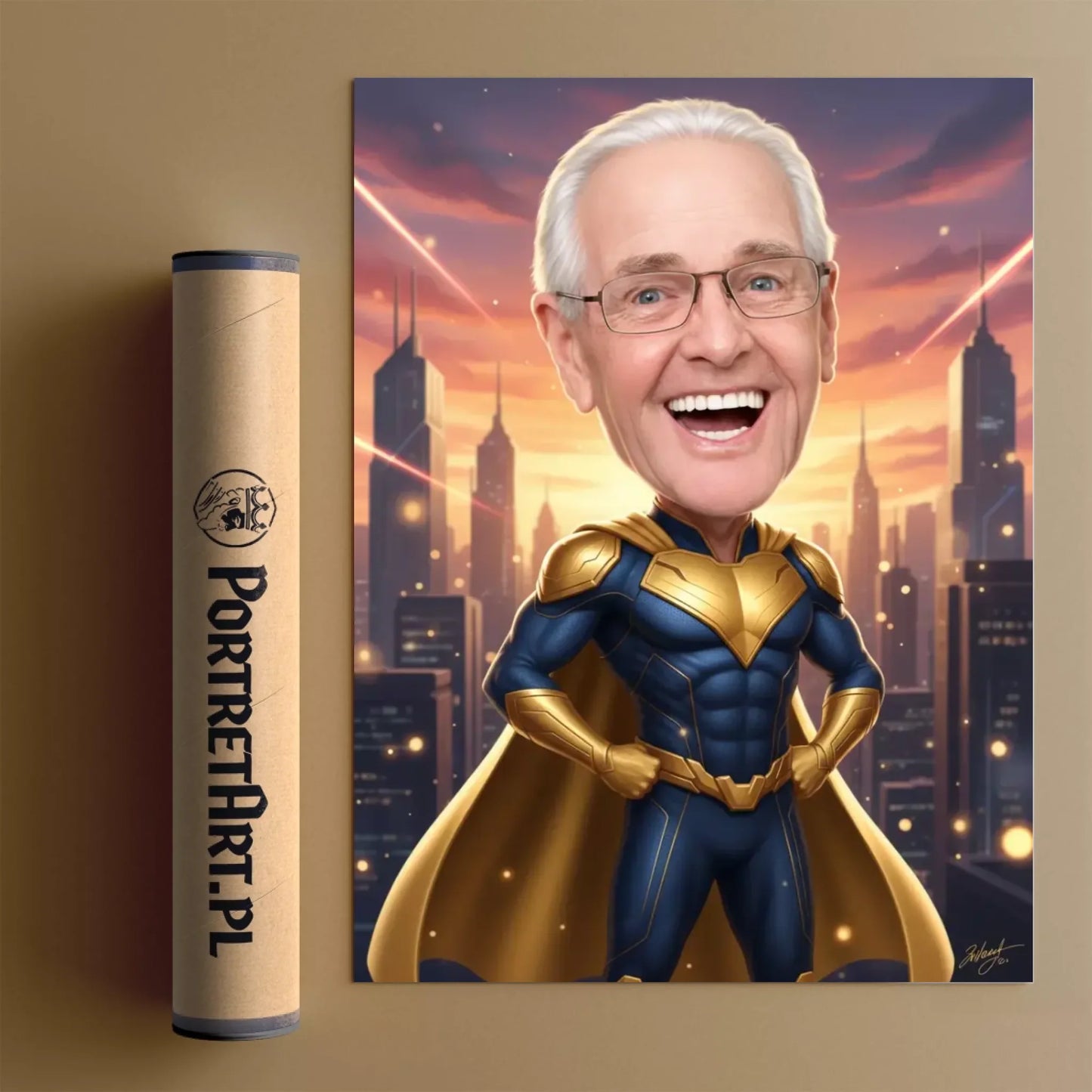Super Dziadek - Karykatura ze zdjęcia