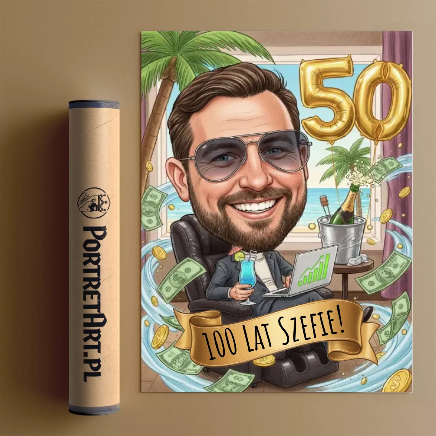 Urodziny Szefa #1 - Karykatura ze zdjęcia