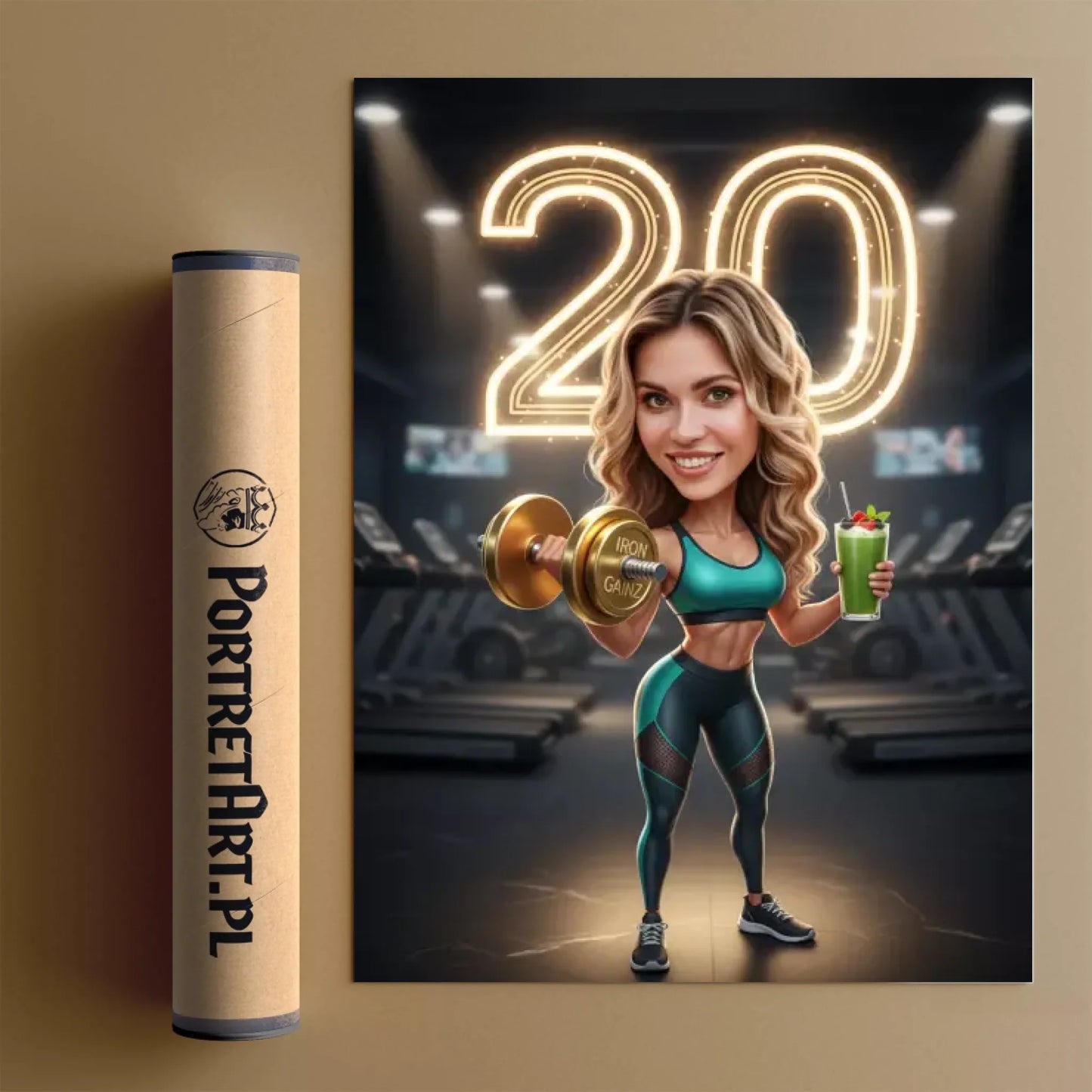 Urodziny Fitnesiary - Karykatura ze zdjęcia