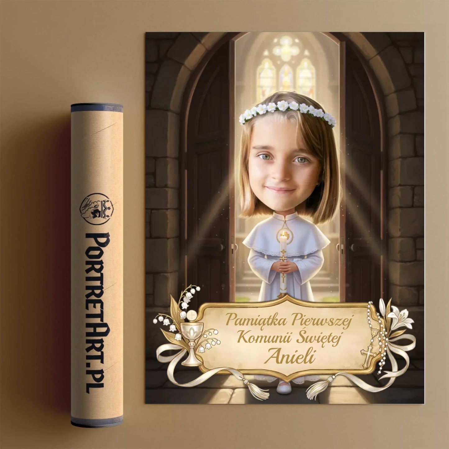 Pamiątka Komunii Świętej #18 - Karykatura ze zdjęcia