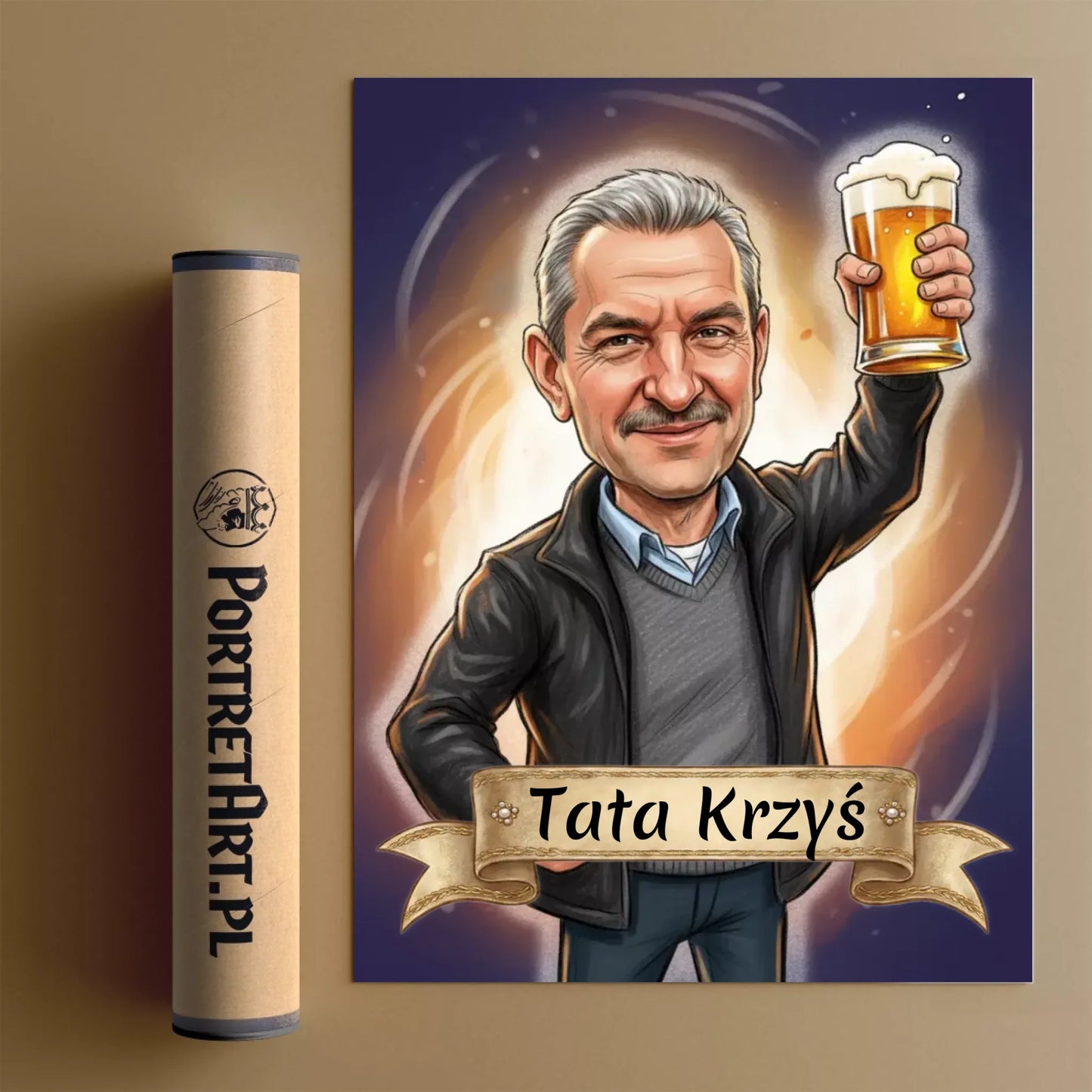 Tata level Master - Karykatura ze zdjęcia