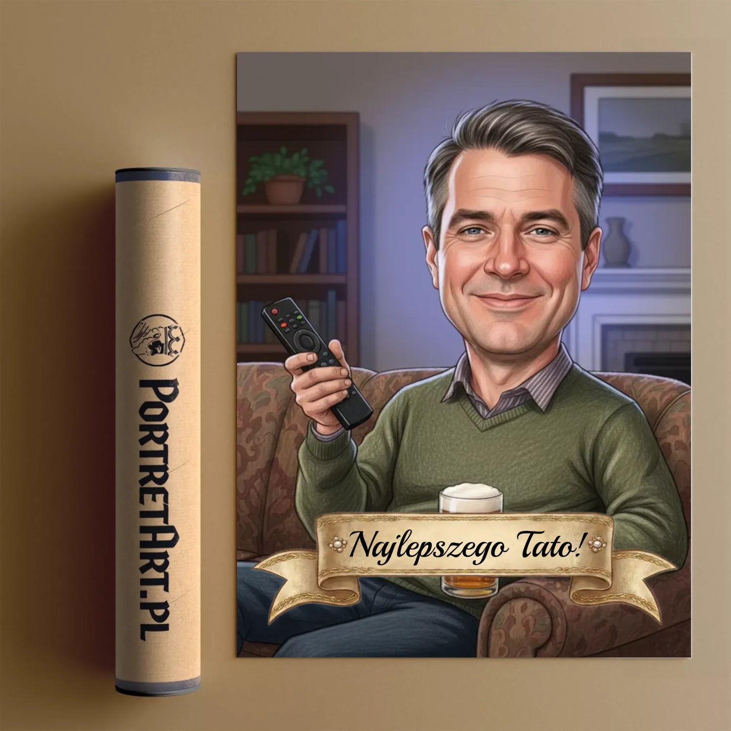 Tata Szef Pilota - Karykatura ze zdjęcia