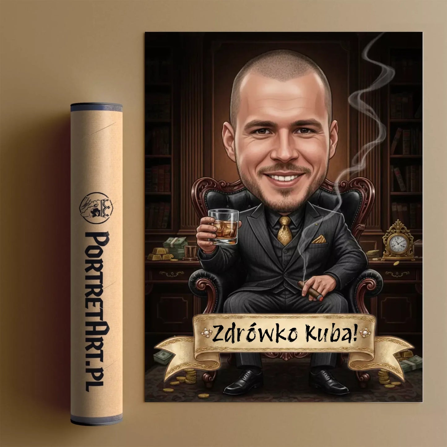 Tata CEO mafii - Karykatura ze zdjęcia