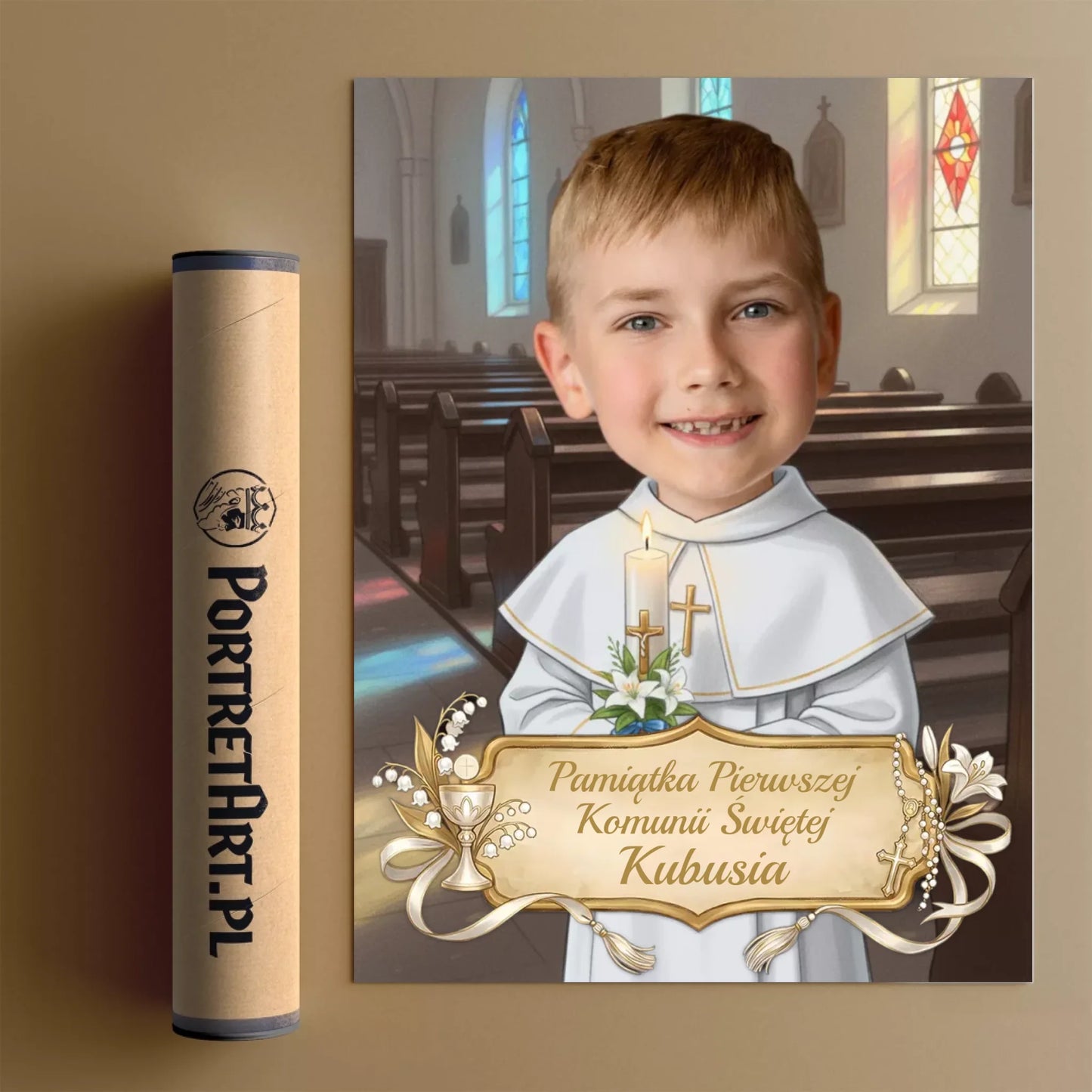 Pamiątka Komunii Świętej #13 - Karykatura ze zdjęcia