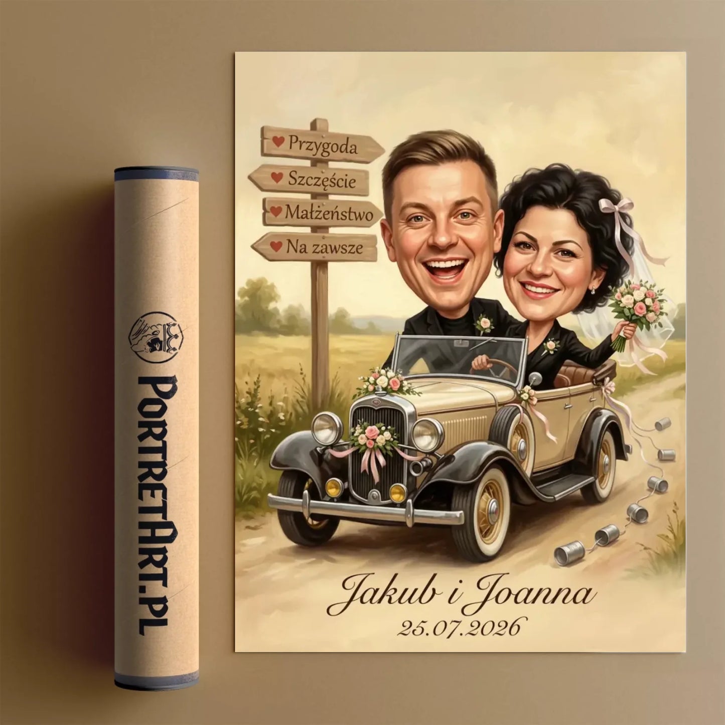 Para Młoda #1 - Karykatura ze zdjęcia