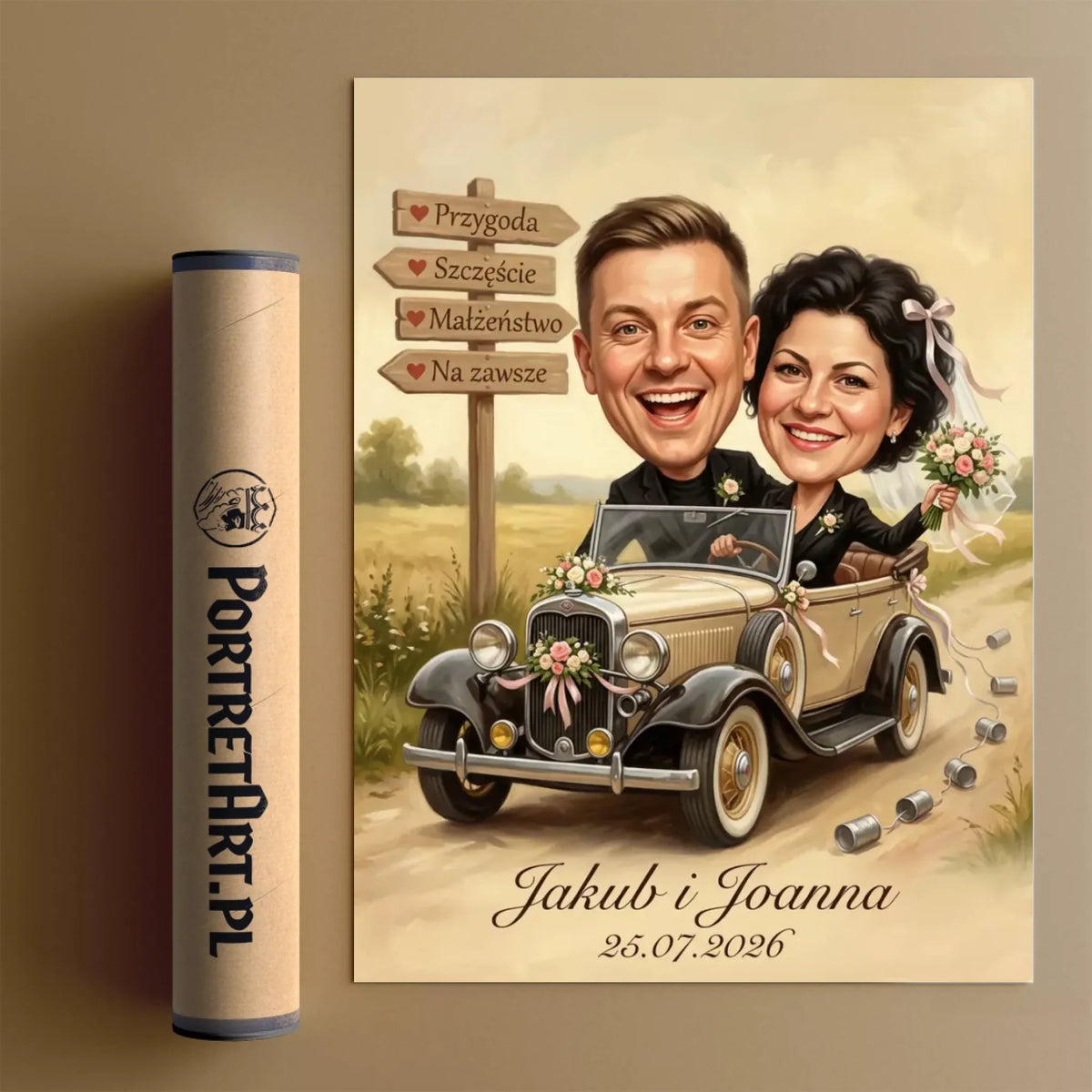 Para Młoda #1 - Karykatura ze zdjęcia