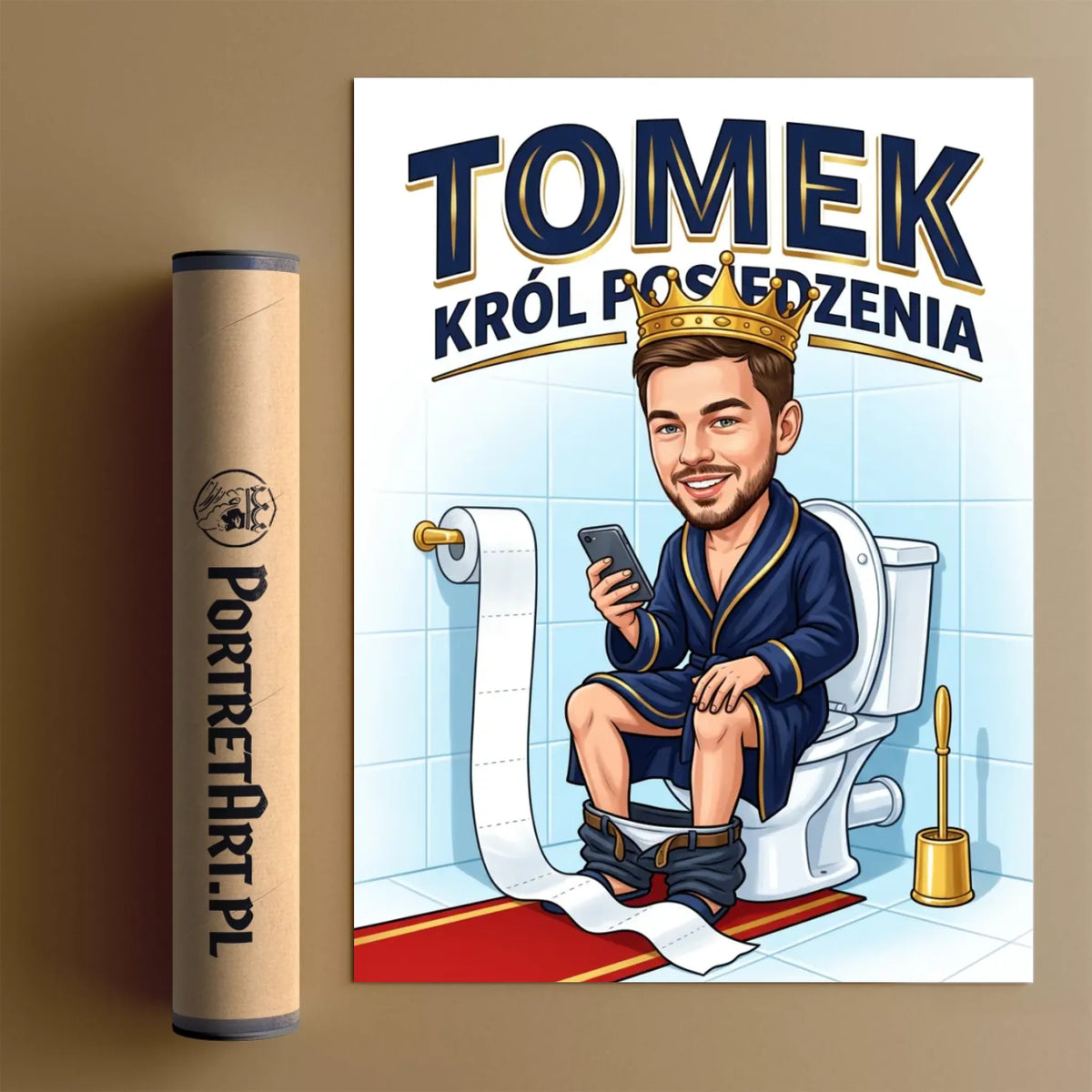 Król Posiedzenia - Karykatura ze zdjęcia