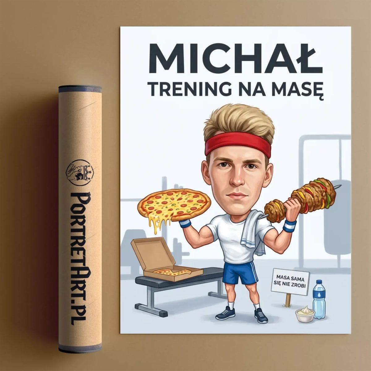 Weekendowy atleta - Karykatura ze zdjęcia