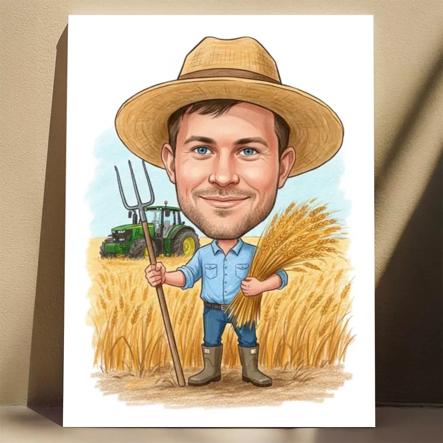 Rolnik – Karykatura ze zdjęcia