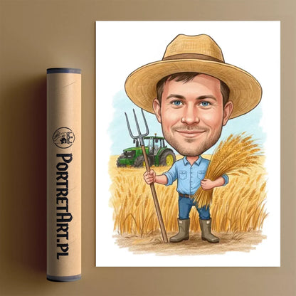 Rolnik – Karykatura ze zdjęcia