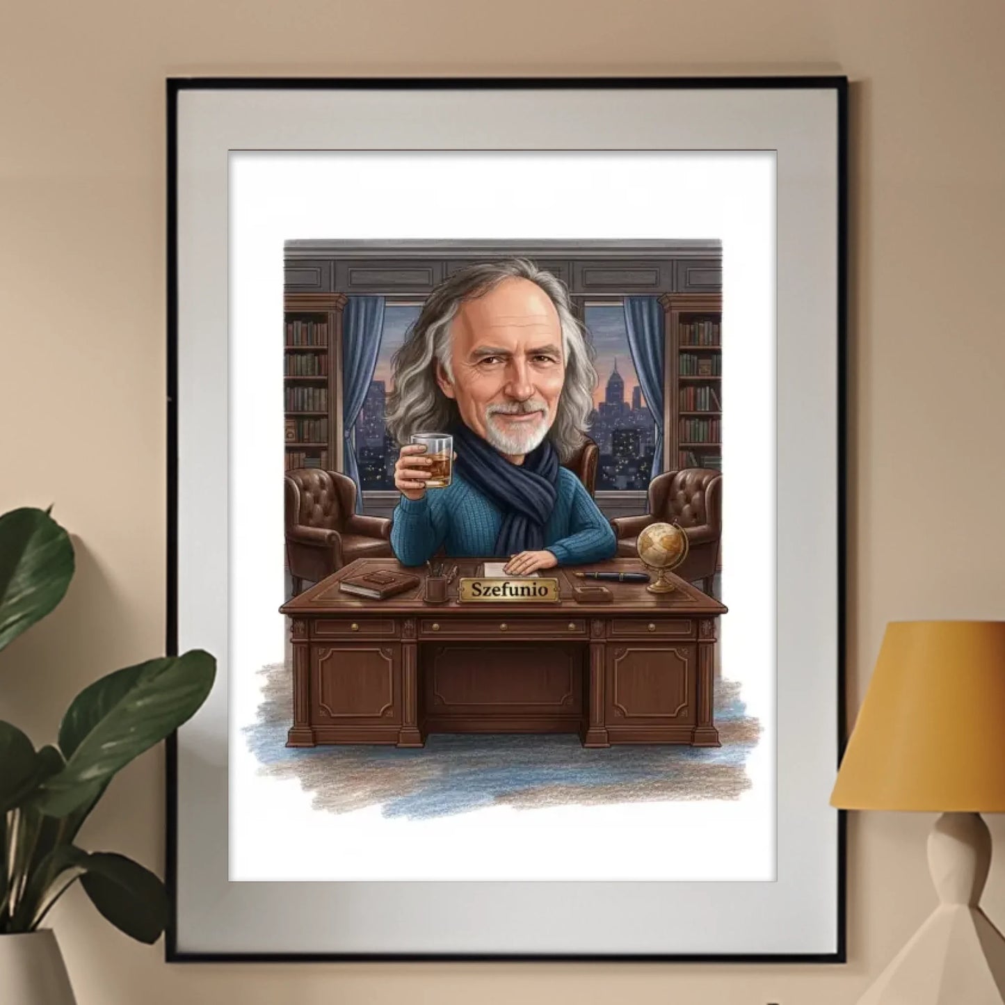 Szef – Karykatura ze zdjęcia