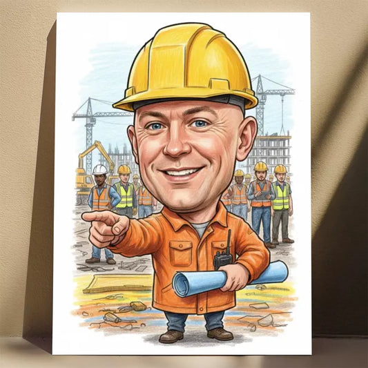 Brygadzista – Karykatura ze zdjęcia