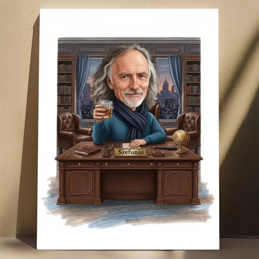 Szef – Karykatura ze zdjęcia