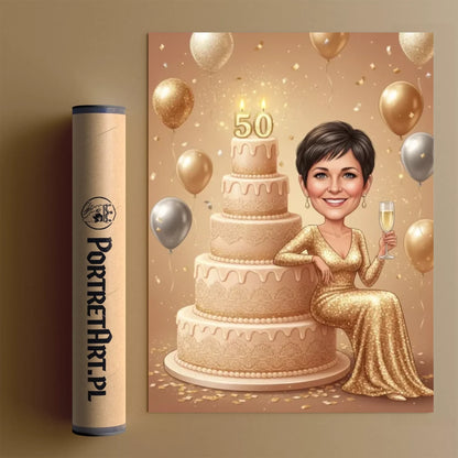 Karykatura ze zdjęcia – Urodzinowa #9