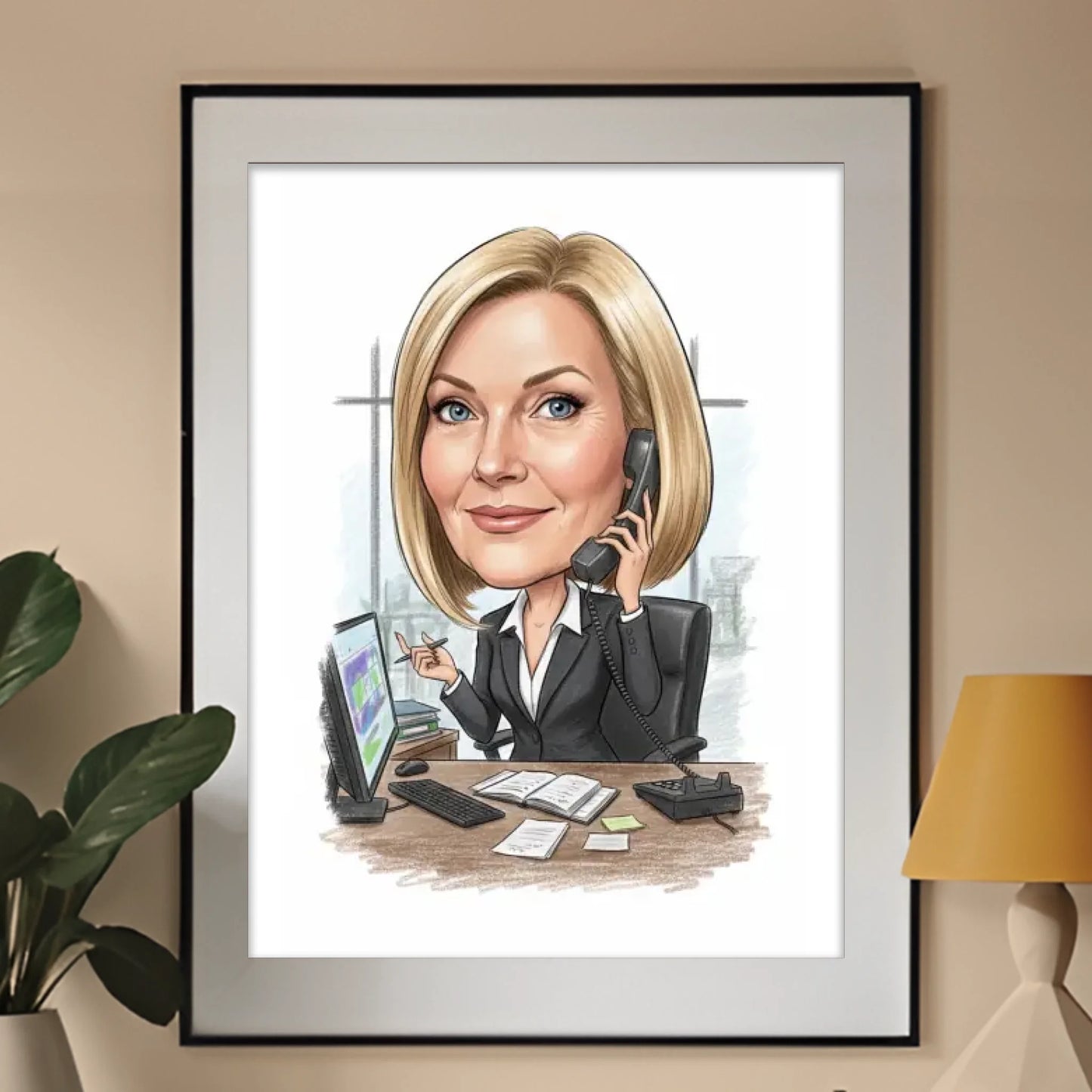 Karykatura - produkt - obraz w ramce - Portretart