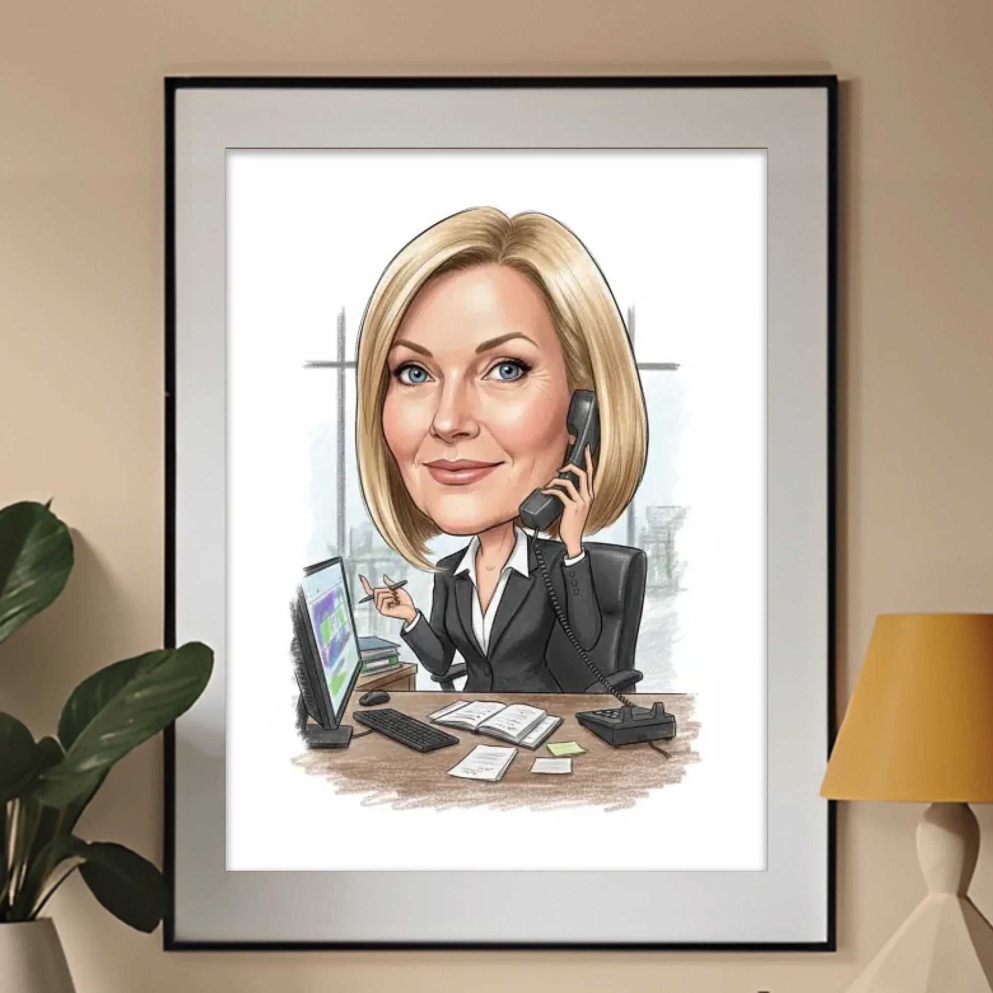 Karykatura - produkt - obraz w ramce - Portretart