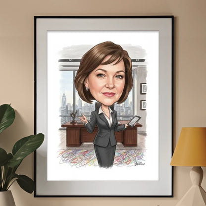 Karykatura - produkt - obraz w ramce - Portretart