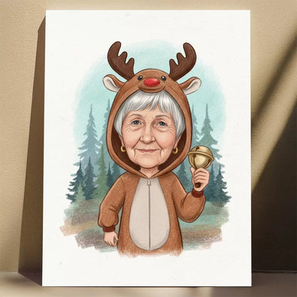 Reniferek - Karykatura ze zdjęcia