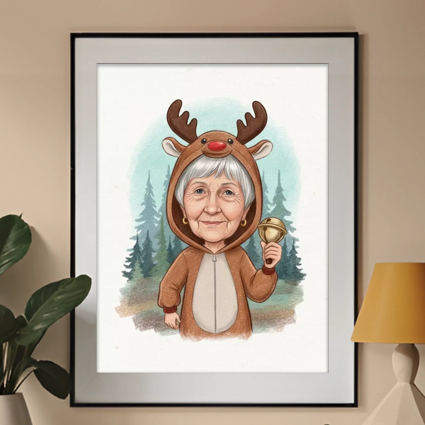 Reniferek - Karykatura ze zdjęcia