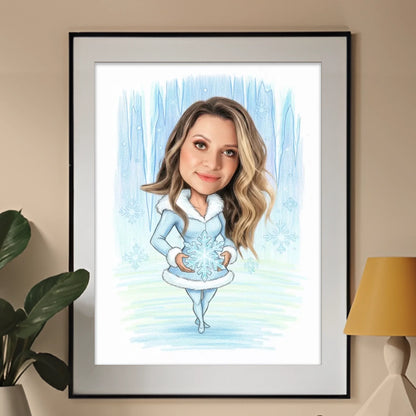 Królowa Śniegu - Karykatura ze zdjęcia