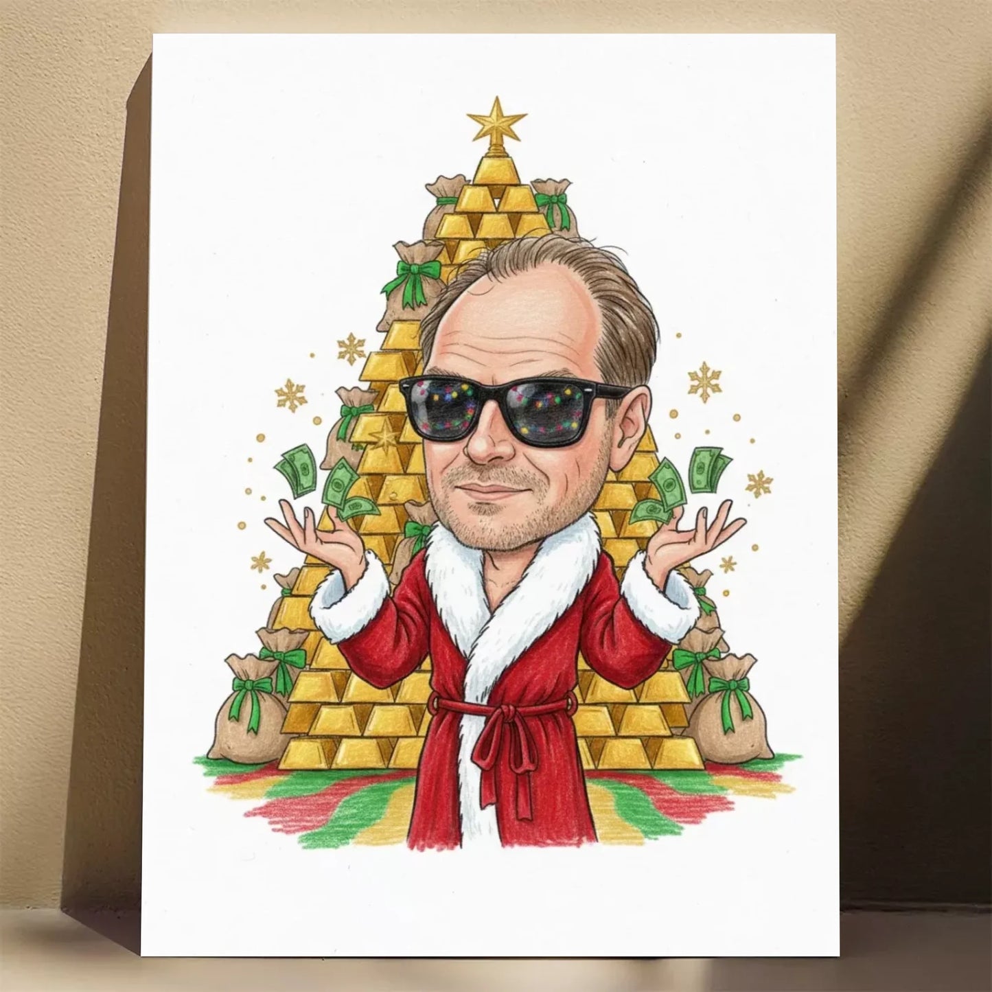 Świąteczna Premia - Karykatura ze zdjęcia