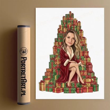 Góra Prezentów - Karykatura ze zdjęcia