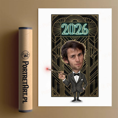 Lata 20 XX Wieku - Karykatura ze zdjęcia