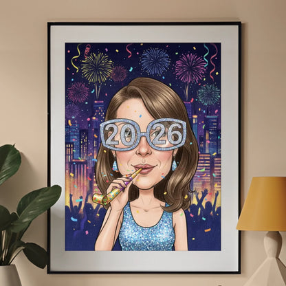 Impreza Uliczna - Karykatura ze zdjęcia