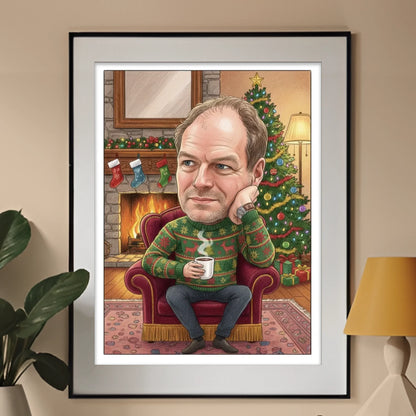 Salon Świąteczny - Karykatura ze zdjęcia