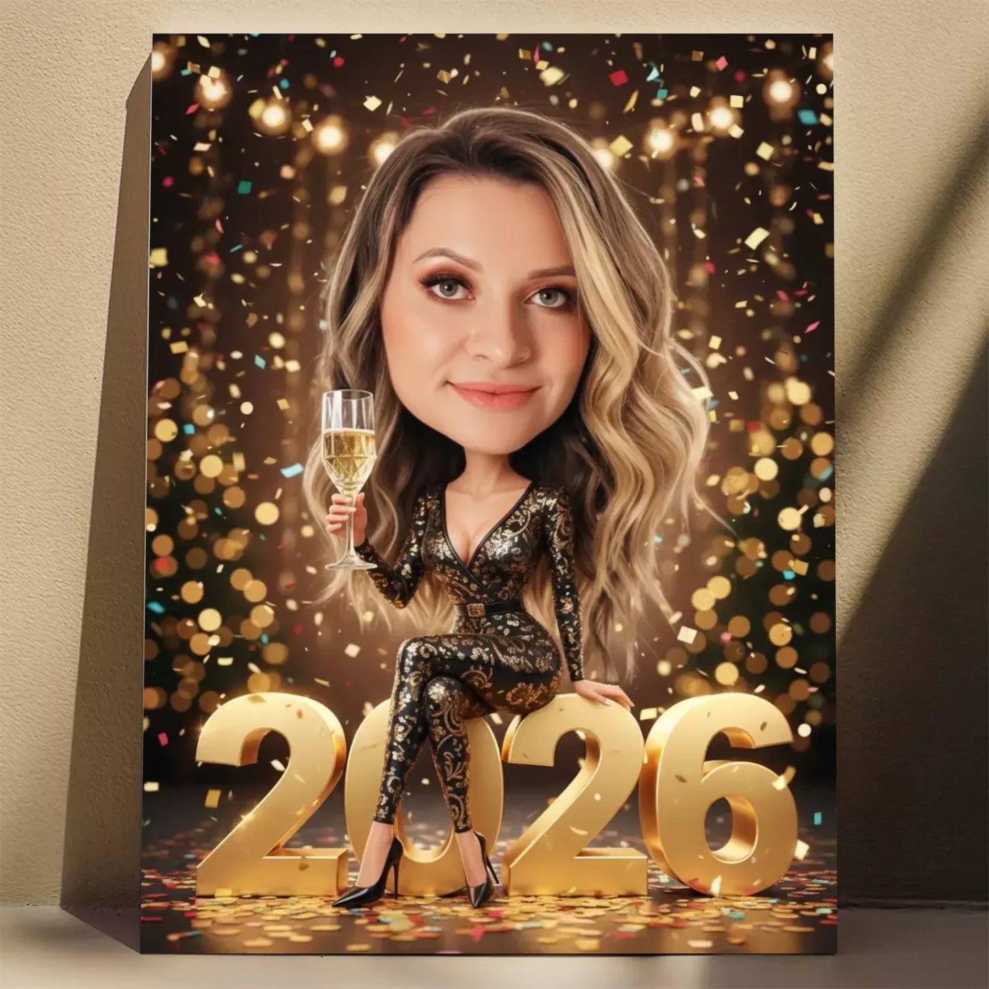 Złoty Sylwester - Karykatura ze zdjęcia