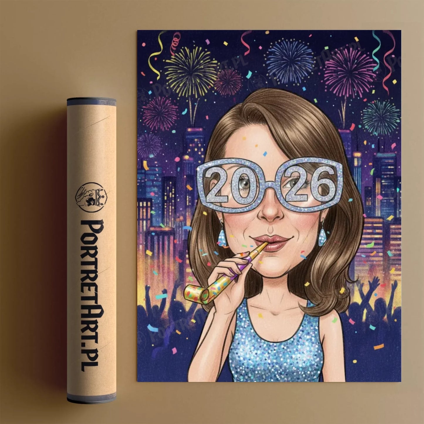 Impreza Uliczna - Karykatura ze zdjęcia