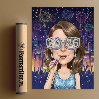 Impreza Uliczna - Karykatura ze zdjęcia