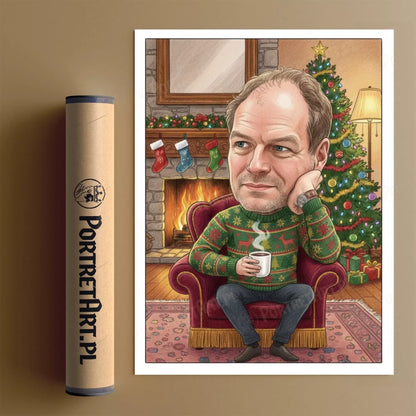 Salon Świąteczny - Karykatura ze zdjęcia