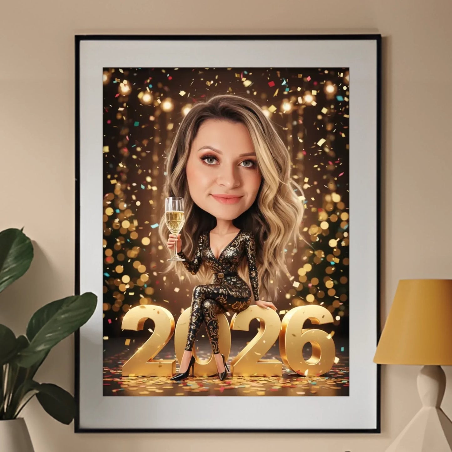 Złoty Sylwester - Karykatura ze zdjęcia