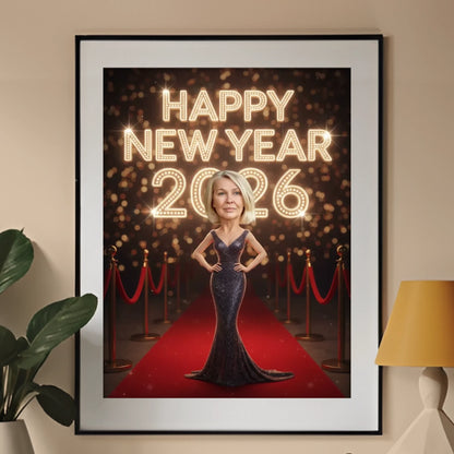 Czerwony Dywan 2026 - Karykatura ze zdjęcia