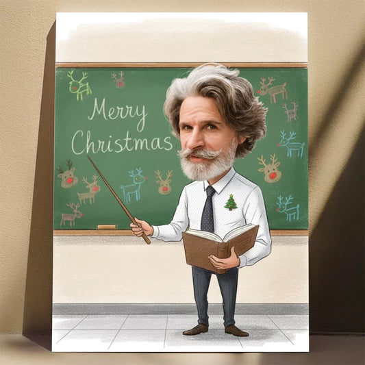Nauczyciel Wersja Świąteczna - Karykatura ze zdjęcia