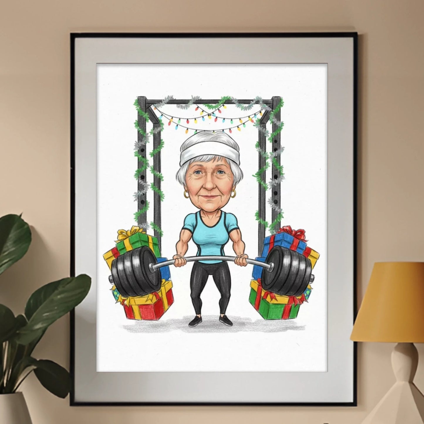 Fitness Wersja Świąteczna - Karykatura ze zdjęcia