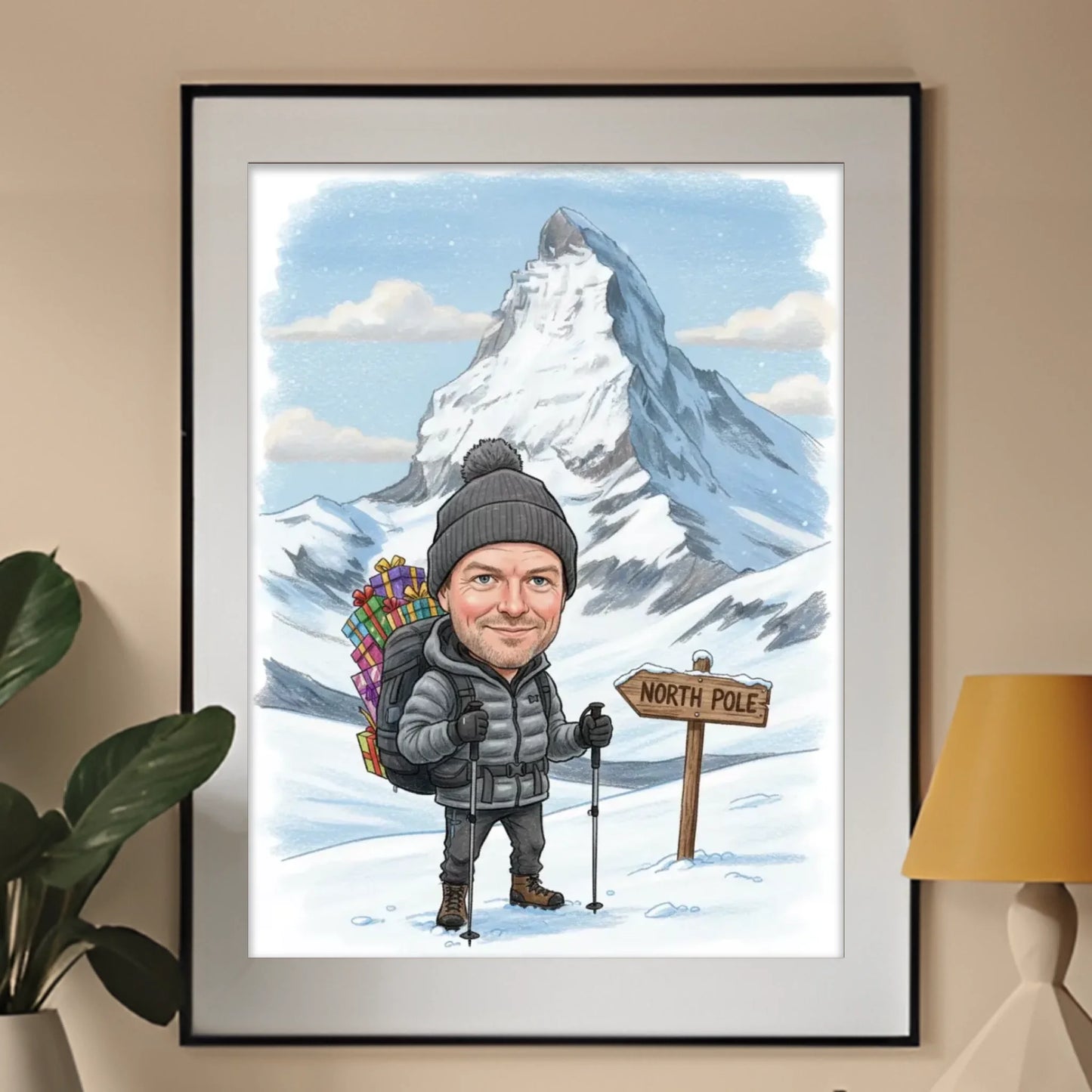 Podróże Góry Wersja Świąteczna - Karykatura ze zdjęcia