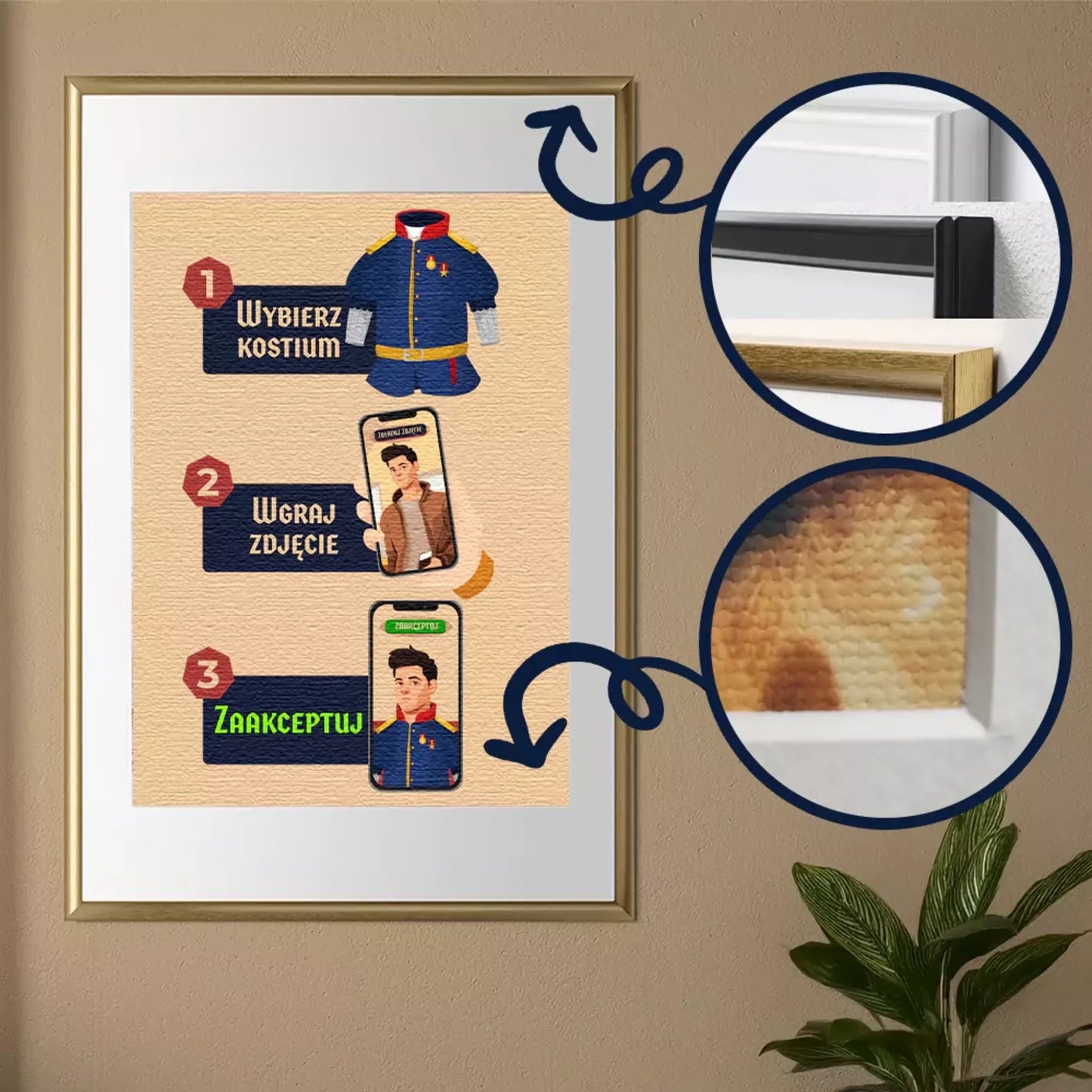 Lot Koszem - Karykatura ze zdjęcia