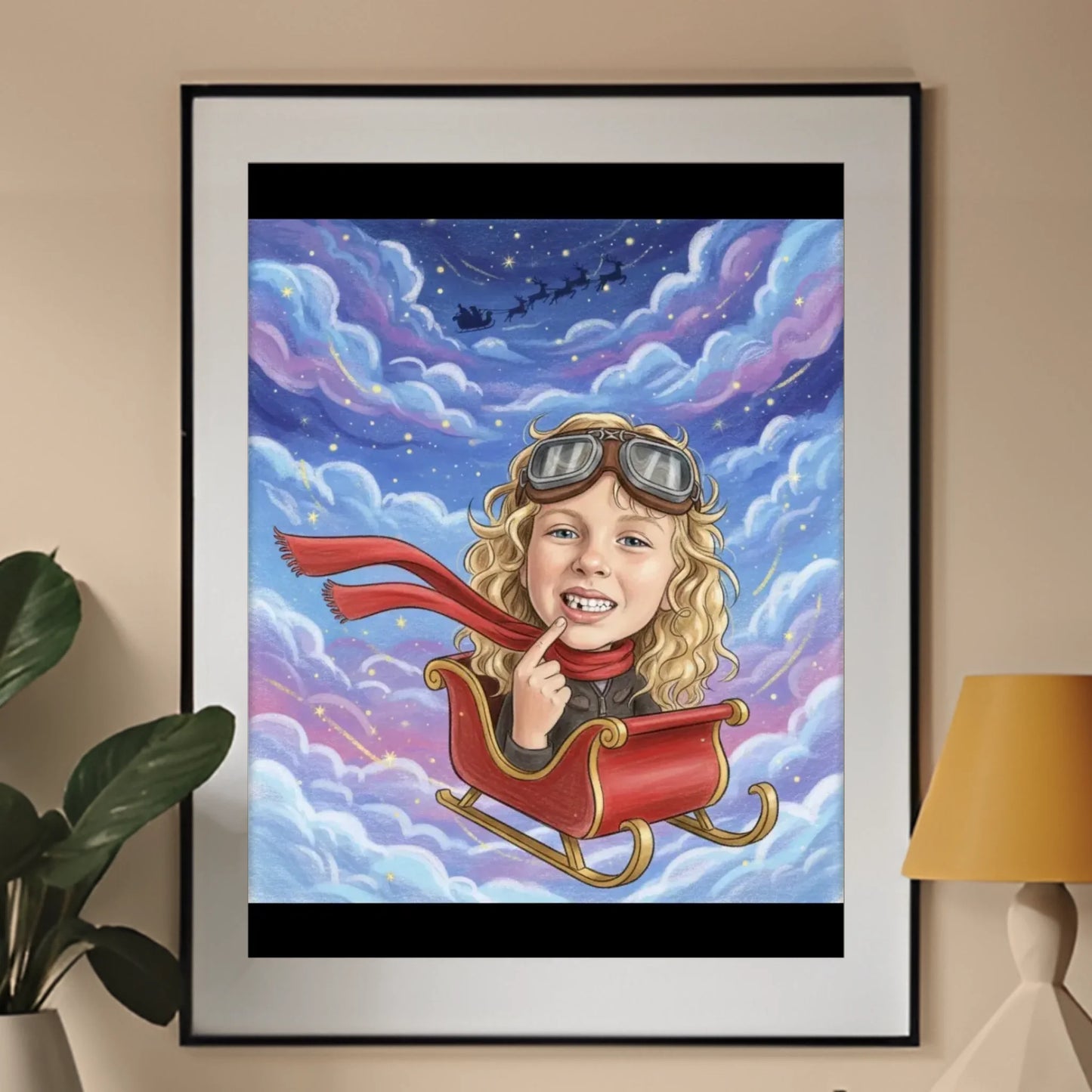 Lot Koszem - Karykatura ze zdjęcia