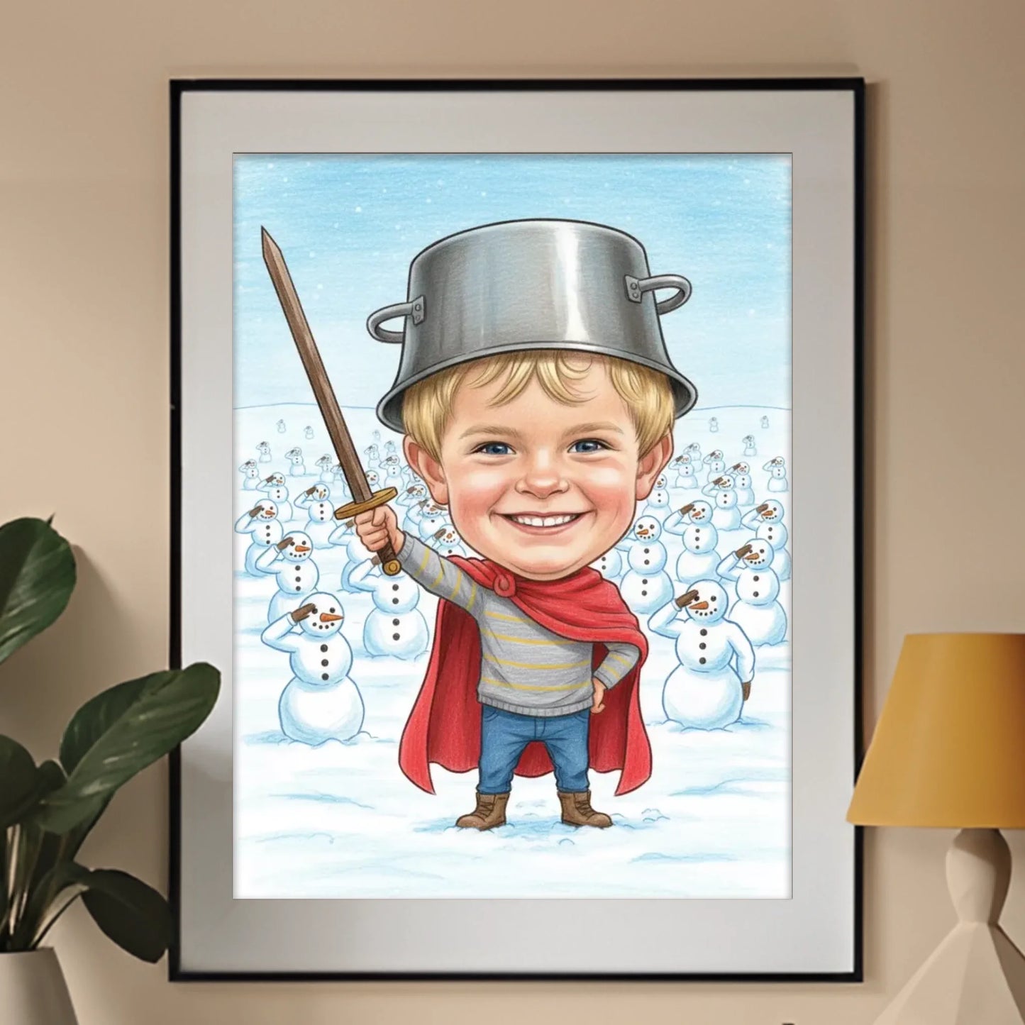 Generał Bałwanów - Karykatura ze zdjęcia