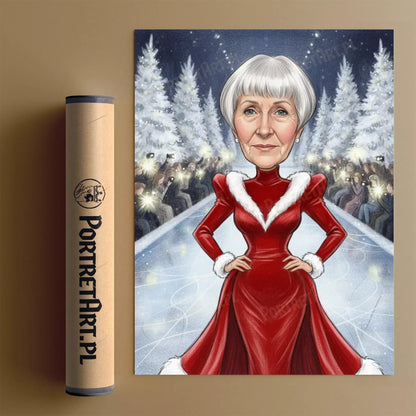 Zimowy Wybieg - Karykatura ze zdjęcia