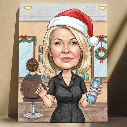 Świąteczne Cięcie - Karykatura ze zdjęcia