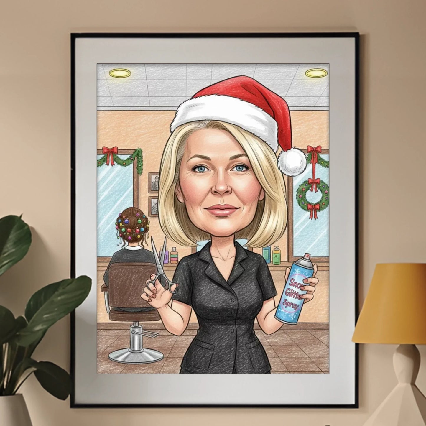 Świąteczne Cięcie - Karykatura ze zdjęcia