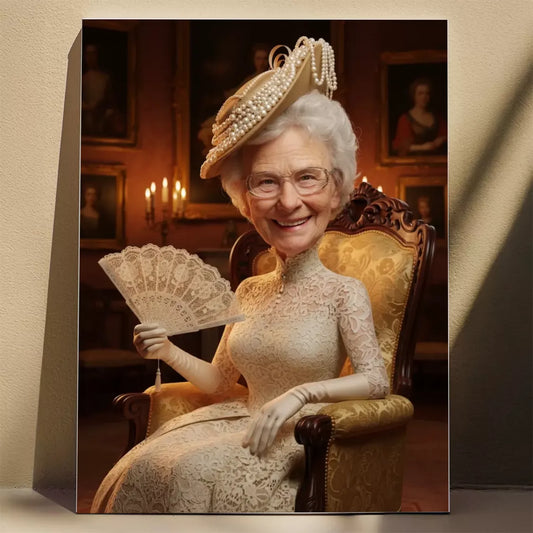 Wiktoriańska Dama  - Karykatura ze zdjęcia