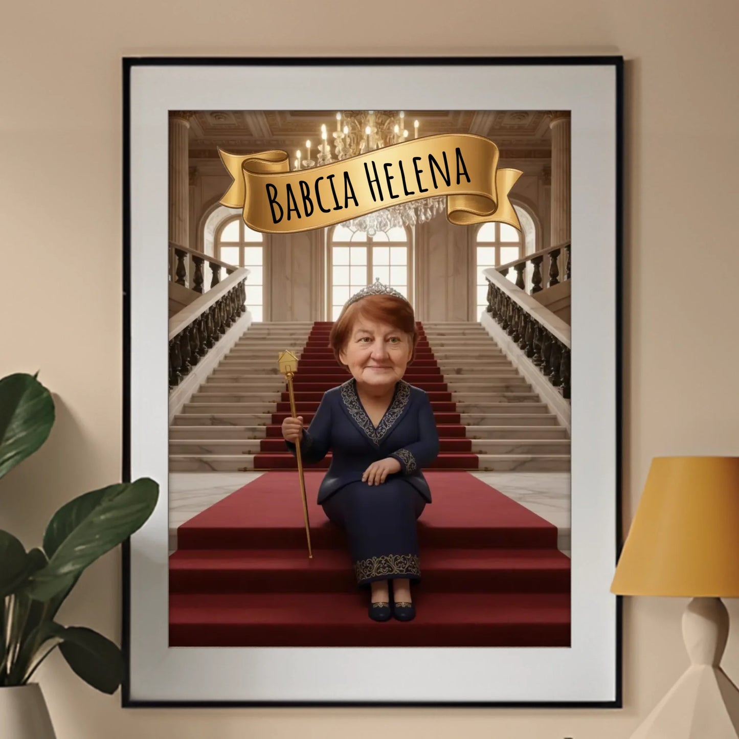 Królowa Rodzinnego Domu  - Karykatura ze zdjęcia